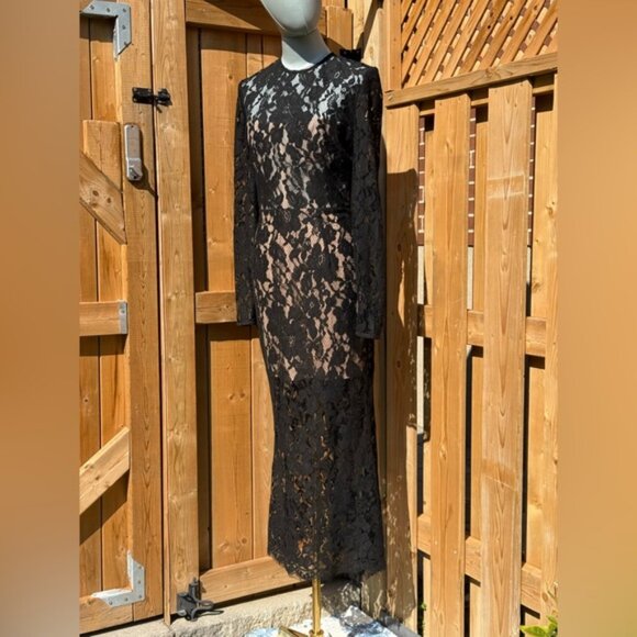 🆕 BRONX & BANCO 🧿 NWOT Colette Noir Black Lace Gown, Sz M US 6 - Picture 3 of 14
